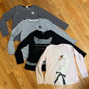 4 pcs Zara Kids Long Sleeve Tees